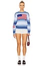 view 5 of 5 Flag Ombre Cotton Sweater in Blue