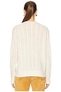 view 3 of 5 Cable Wool Cashmere Crewneck Sweater in Classics White