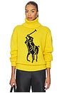 view 1 of 4 Big Pony Wool Turtleneck Sweater in Yellow Fin & Polo Black