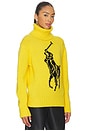 view 2 of 4 Big Pony Wool Turtleneck Sweater in Yellow Fin & Polo Black