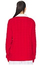 view 3 of 5 Cable Knit Cotton Rugby Shirt in Rl 2000 Red