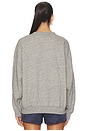 view 3 of 4 Embroidered Crest Fleece Crewneck in Dark Vintage Heather