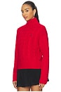 view 2 of 5 Cable Wool Cashmere Half Zip Sweater in Rl2000 Red