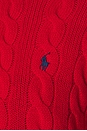 view 5 of 5 Cable Wool Cashmere Half Zip Sweater in Rl2000 Red