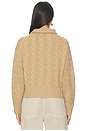 view 4 of 6 Cable Wool Cashmere Half Zip Sweater in Collection Camel Melange