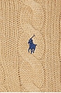 view 6 of 6 Cable Wool Cashmere Half Zip Sweater in Collection Camel Melange