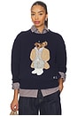 view 1 of 5 Polo Bear Wool Cashmere Blend Sweater in Hunter Navy