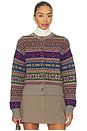 view 1 of 4 Fair Isle Buttoned Cardigan in Tan Multi