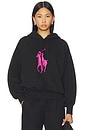 view 1 of 4 Pink Pony Winter Hood Sweatshirt in Polo Black