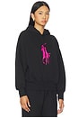 view 2 of 4 Pink Pony Winter Hood Sweatshirt in Polo Black