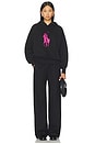 view 4 of 4 Pink Pony Winter Hood Sweatshirt in Polo Black