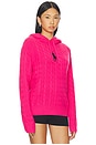 view 2 of 5 Pink Pony Wool Cashmere Hood Sweater in Wild Raspberry