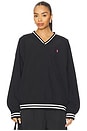 view 2 of 6 Pink Pony Nylon Vneck Pullover in Polo Black