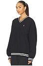 view 3 of 6 Pink Pony Nylon Vneck Pullover in Polo Black