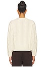 view 3 of 4 Cable Knit Wool Cashmere Cardigan in Authentic Cream