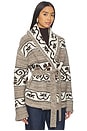 view 3 of 5 Wool Blend Shawl Collar Cardigan Sweater in Natural Multi
