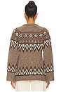 view 3 of 4 Fair Isle Wool Blend Cardigan in Mushroom Multi
