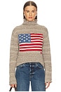 view 1 of 4 Flag Wool Blend Turtleneck Sweater in Natural Multi