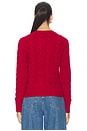 view 4 of 6 Cable Knit Wool Cashmere Cardigan in Fireside Red