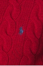 view 6 of 6 Cable Knit Wool Cashmere Cardigan in Fireside Red