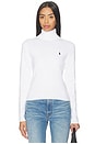 view 1 of 5 Pima Cotton Shrunken Long Sleeve Turtleneck Pullover in White
