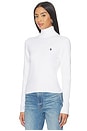 view 2 of 5 Pima Cotton Shrunken Long Sleeve Turtleneck Pullover in White
