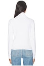 view 3 of 5 Pima Cotton Shrunken Long Sleeve Turtleneck Pullover in White