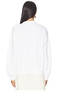 view 3 of 5 Arctic Fleece Knit Long Sleeve Crew Neck Sweatshirt in White
