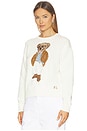 view 2 of 4 Cotton Bear Long Sleeve Crew Neck in Parchment Cream