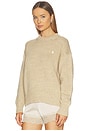view 3 of 6 Cotton Crew Neck Pullover in Tan Heather