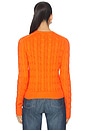 view 3 of 5 Cotton Crewneck Pullover Sweater in Sailing Orange