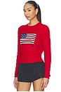 view 2 of 5 Cotton Crewneck Pullover Sweater in Red