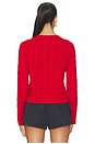 view 3 of 5 Cotton Crewneck Pullover Sweater in Red