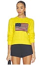 view 2 of 6 Cotton Crewneck Pullover Sweater in Lemon Crush