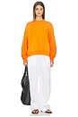 view 5 of 6 Vintage Fleece Crew Sweater in Solar Orange