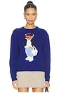 view 1 of 5 Cotton Bear Crew Pullover Sweater in Sporting Royal