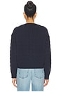view 3 of 5 SUÉTER DE CUELLO REDONDO DE ALGODÓN in Hunter Navy