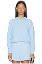 view 1 of 5 Island Fleece Polo Sweatshirt in Baby Blue