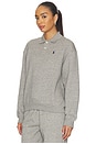 view 2 of 5 Arctic Fleece Polo Sweatshirt in Dark Vintage Heather