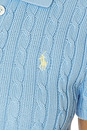 view 5 of 5 Cotton Short Sleeve Cardigan in Baby Blue