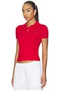 view 2 of 5 Short Sleeve Collared Pullover Sweater in Cruise Red