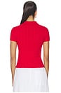 view 3 of 5 Short Sleeve Collared Pullover Sweater in Cruise Red