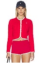 view 2 of 6 Cotton Long Sleeve Cardigan in Cruise Red