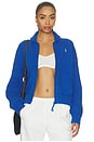 view 2 of 5 Cotton Blend Long Sleeve Cardigan in Sapphire Multi
