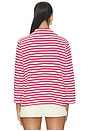 view 3 of 5 Boating Jersey Long Sleeve Polo Pullover in Red & Deckwash White