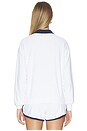 view 3 of 5 Cotton Terry Long Sleeve Collared Polo in White