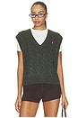 view 1 of 6 Wool Cashmere Sleeveless Pullover in Olive Umber Heather