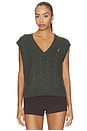 view 2 of 6 Wool Cashmere Sleeveless Pullover in Olive Umber Heather