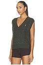 view 4 of 6 Wool Cashmere Sleeveless Pullover in Olive Umber Heather
