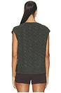 view 5 of 6 Wool Cashmere Sleeveless Pullover in Olive Umber Heather